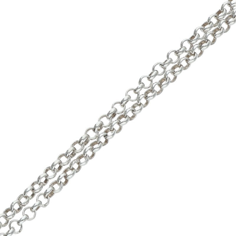 Chrome Hearts Roll Chain Necklace Silver Size 20 Inch