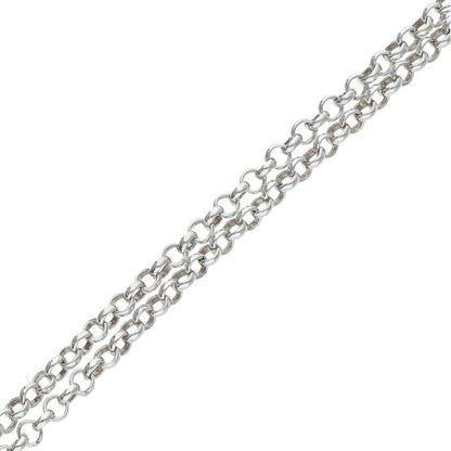Chrome Hearts Roll Chain Necklace Silver Size 20 Inch