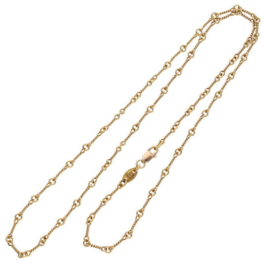 Chrome Hearts 22K Gold Twist Chain Necklace Size 20 Inch
