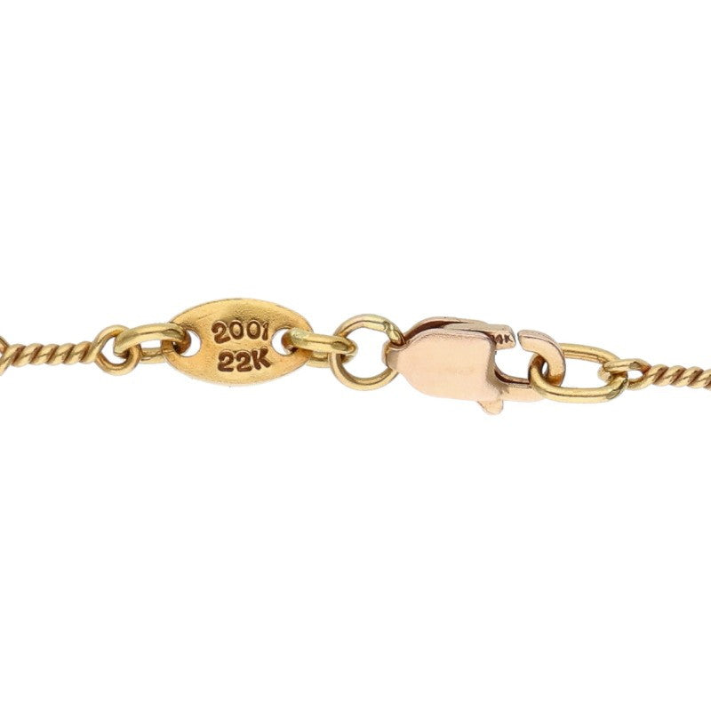 Chrome Hearts 22K Gold Twist Chain Necklace Size 20 Inch
