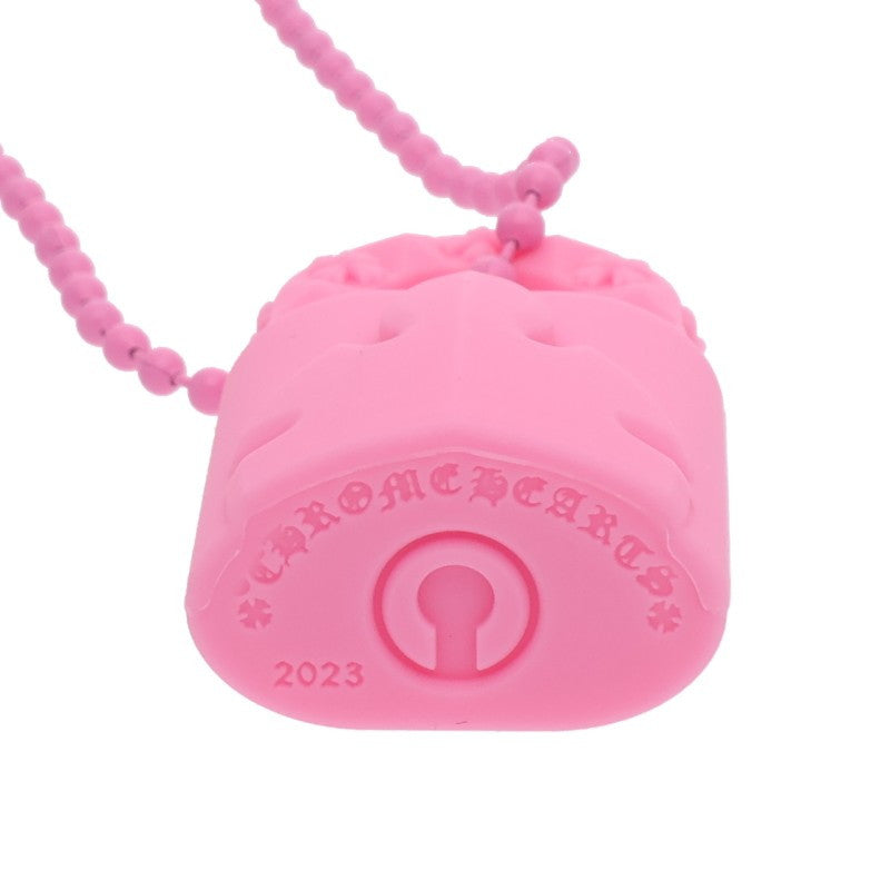Chrome Hearts RUBBER PADLOCK SILICON Necklace Pink