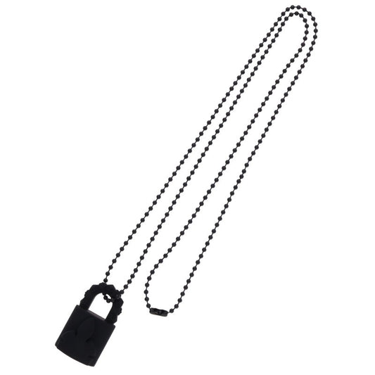 Chrome Hearts RUBBER PADLOCK FLERKNEE SLCN Necklace Black