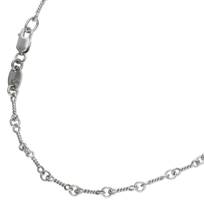 Chrome Hearts 18KWG Twist Chain Necklace Size 18 Inch