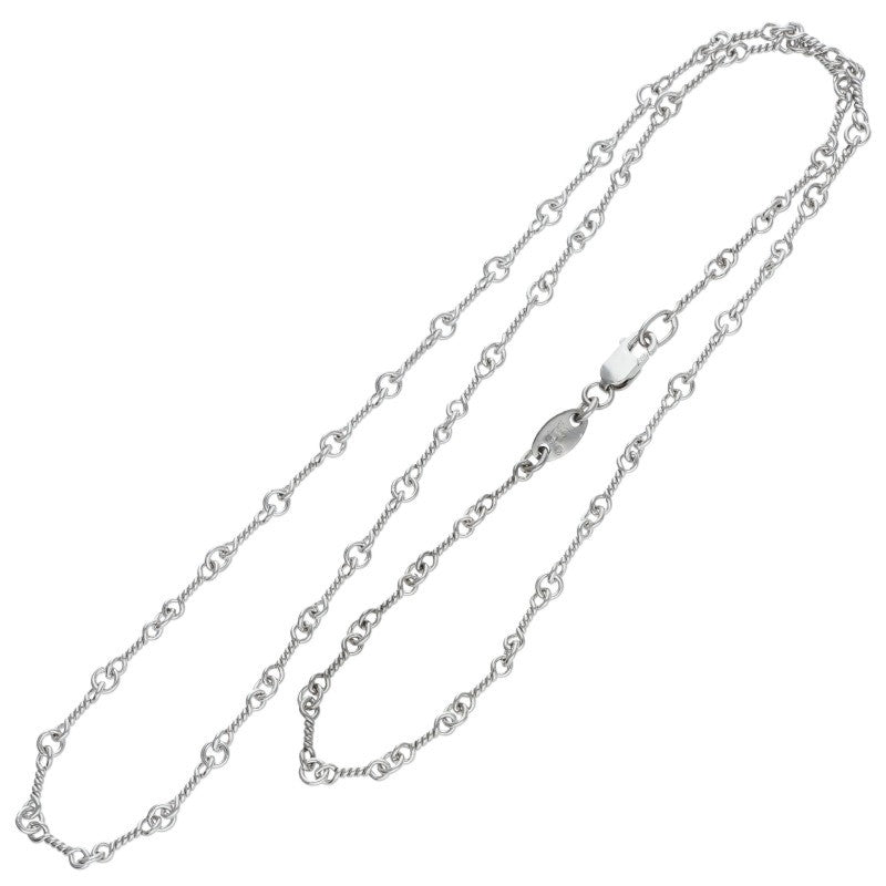 Chrome Hearts 18KWG Twist Chain Necklace Size 18 Inch