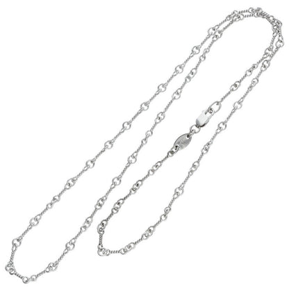 Chrome Hearts 18KWG Twist Chain Necklace Size 18 Inch