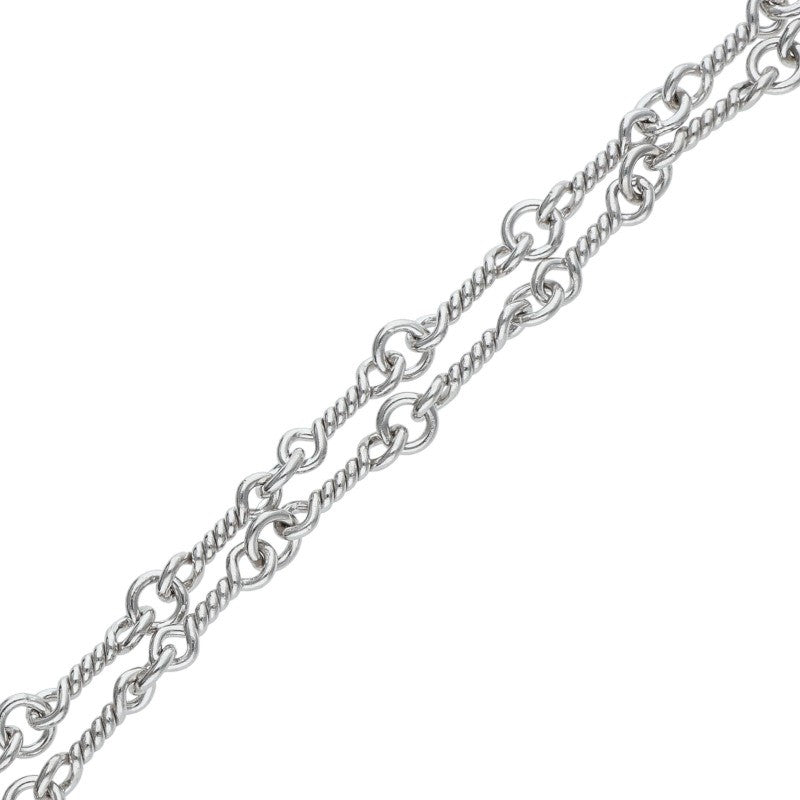 Chrome Hearts 18KWG Twist Chain Necklace Size 18 Inch