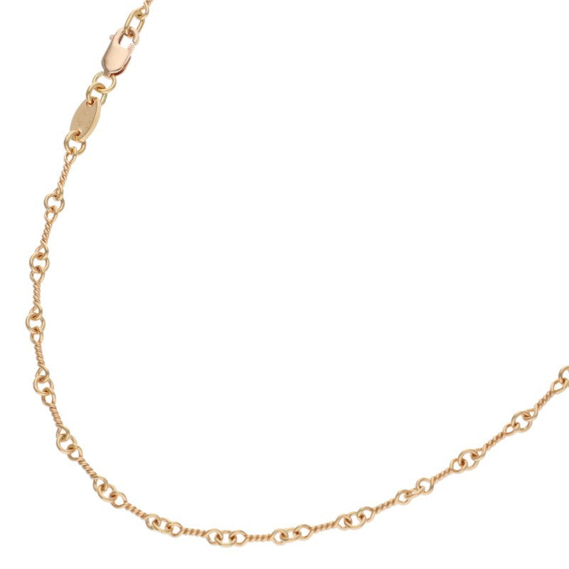 Chrome Hearts T16 Twist Chain Necklace 22K Gold Size Yellow