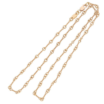Chrome Hearts T16 Twist Chain Necklace 22K Gold Size Yellow