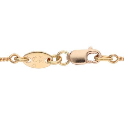 Chrome Hearts T16 Twist Chain Necklace 22K Gold Size Yellow