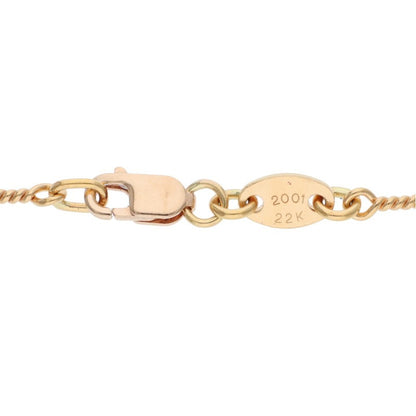 Chrome Hearts T16 Twist Chain Necklace 22K Gold Size Yellow