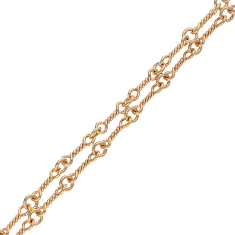 Chrome Hearts T16 Twist Chain Necklace 22K Gold Size Yellow