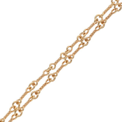Chrome Hearts T16 Twist Chain Necklace 22K Gold Size Yellow