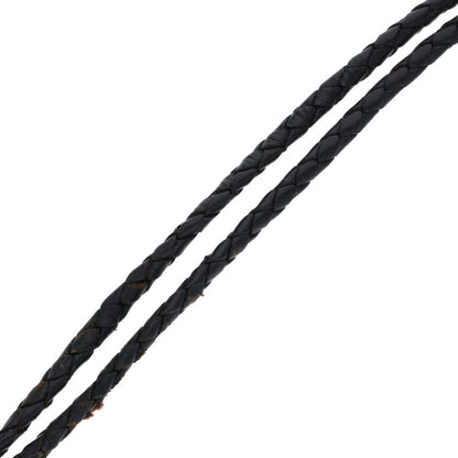 Chrome Hearts Tiny Classic Oval Bolo Tie Leather Necklace