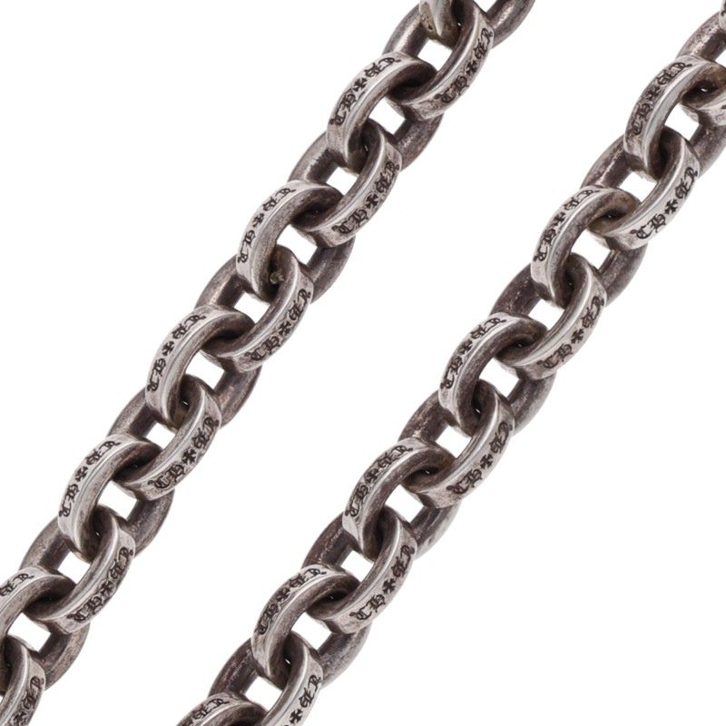 Chrome Hearts Large Paper Chain Silver Necklace Size 20 Inch