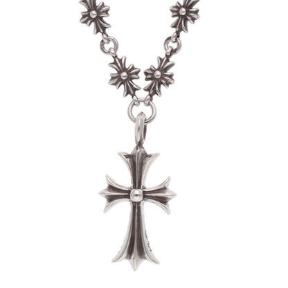 Chrome Hearts TNY E20 CRS F Pave Pink Sapphire Necklace