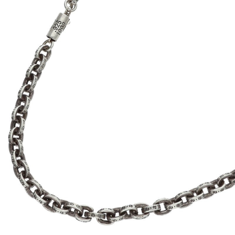 Chrome Hearts Paper Chain Necklace 14K Silver Size 20 Inch