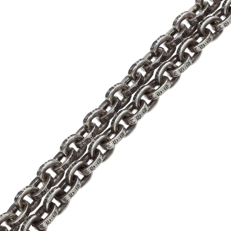 Chrome Hearts Paper Chain Necklace 14K Silver Size 20 Inch
