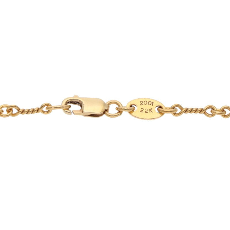 Chrome Hearts 22K Twist Chain Necklace Size 20 Inch Yellow