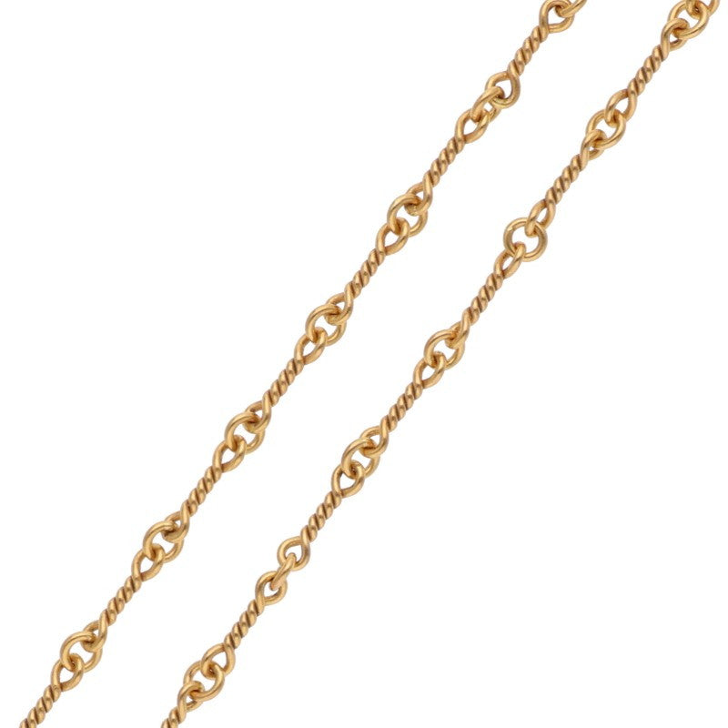 Chrome Hearts 22K Twist Chain Necklace Size 20 Inch Yellow