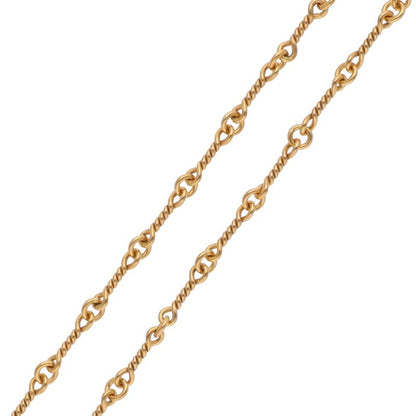 Chrome Hearts 22K Twist Chain Necklace Size 20 Inch Yellow