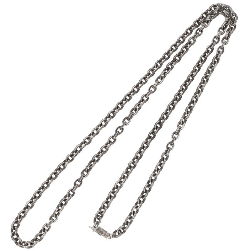 Chrome Hearts 925 Silver Paper Chain Necklace Size 30 Inch
