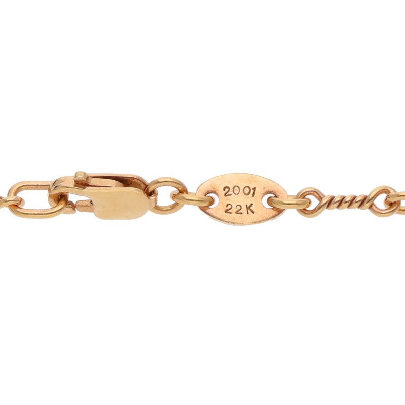 Chrome Hearts 22K Twist Chain Gold Necklace Size 20 Inch