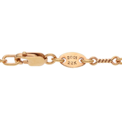 Chrome Hearts 22K Twist Chain Gold Necklace Size 20 Inch