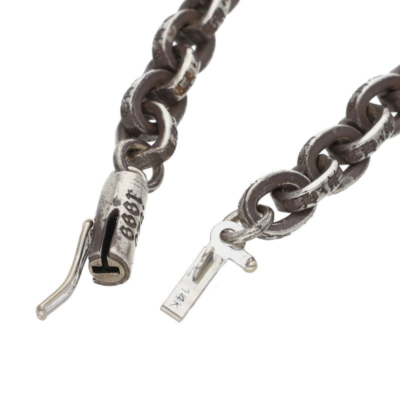 Chrome Hearts Paper Chain Necklace 14K Silver Size 20 Inch