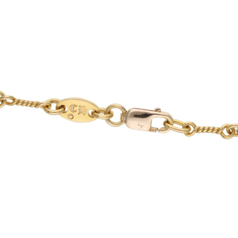 Chrome Hearts 22K Twist Chain Gold Necklace Size 16 Inch