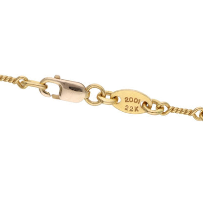 Chrome Hearts 22K Twist Chain Gold Necklace Size 16 Inch