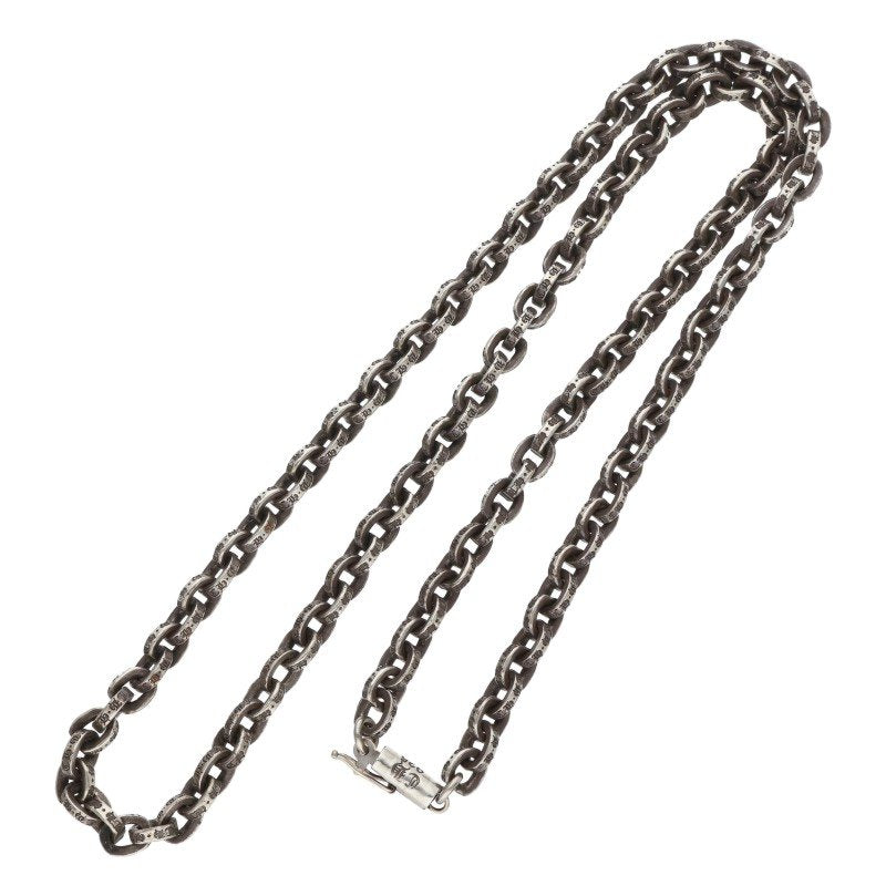Chrome Hearts Paper Chain Necklace 14K Silver Size 20 Inch