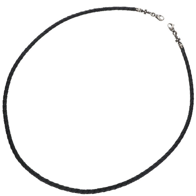 Chrome Hearts Mask Leather Chain 2 Clip Necklace