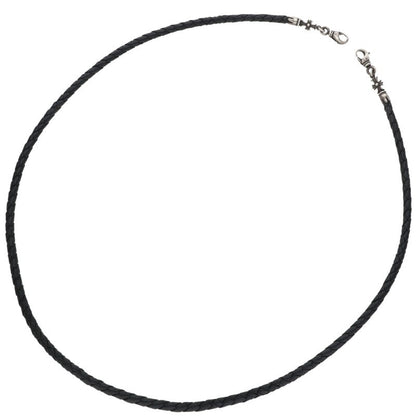 Chrome Hearts Mask Leather Chain 2 Clip Necklace