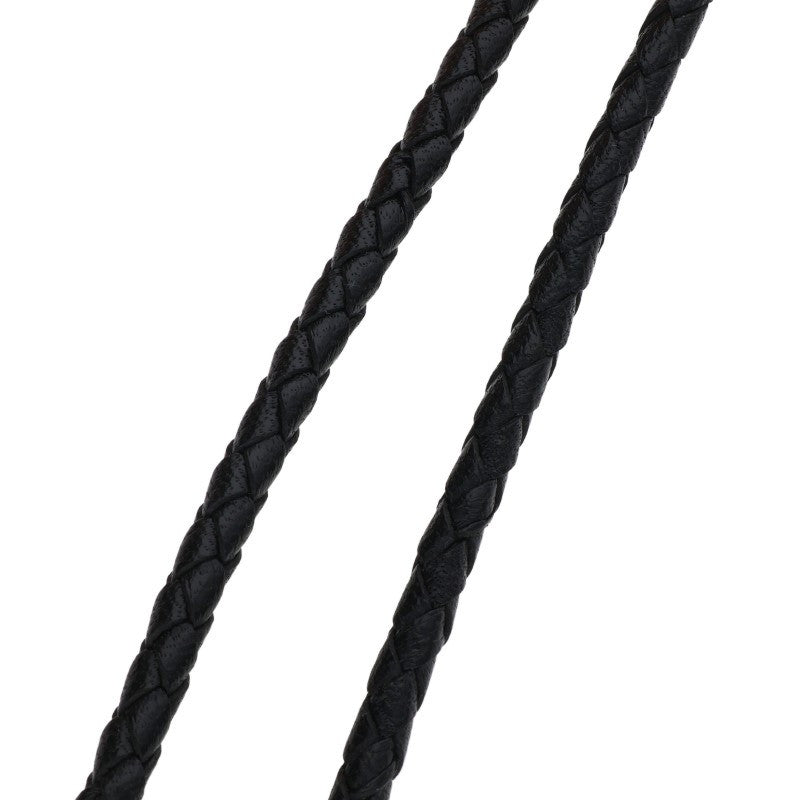 Chrome Hearts Mask Leather Chain 2 Clip Necklace