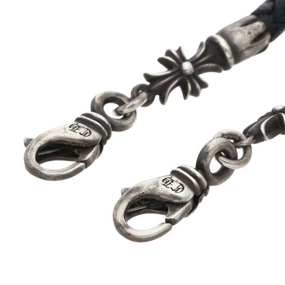 Chrome Hearts Mask Leather Chain 2 Clip Necklace