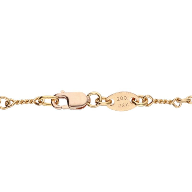 Chrome Hearts 22K Yellow Gold Chain Necklace Size 20 Inch