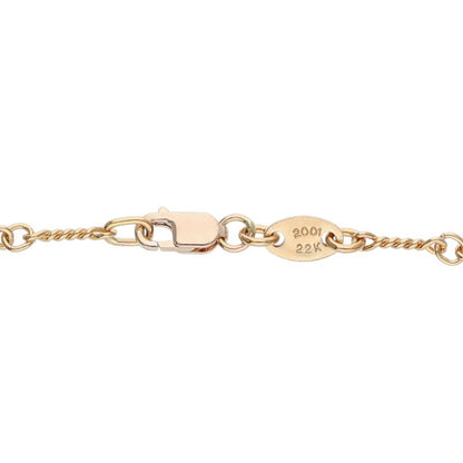Chrome Hearts 22K Twist Chain Gold Necklace Size 20 Inch