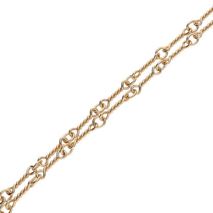 Chrome Hearts 22K Gold Twist Chain Necklace Size 20 Inch