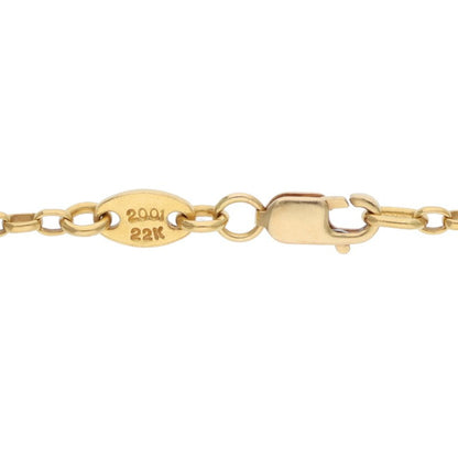 Chrome Hearts R20 Roll Chain Necklace 22K Gold Size 20 Inch