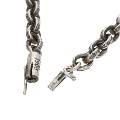 Chrome Hearts 925 Silver Paper Chain Necklace Size 24 Inch