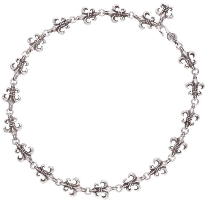 Chrome Hearts BS Fleur Link 925 Silver Necklace Size 20 Inch