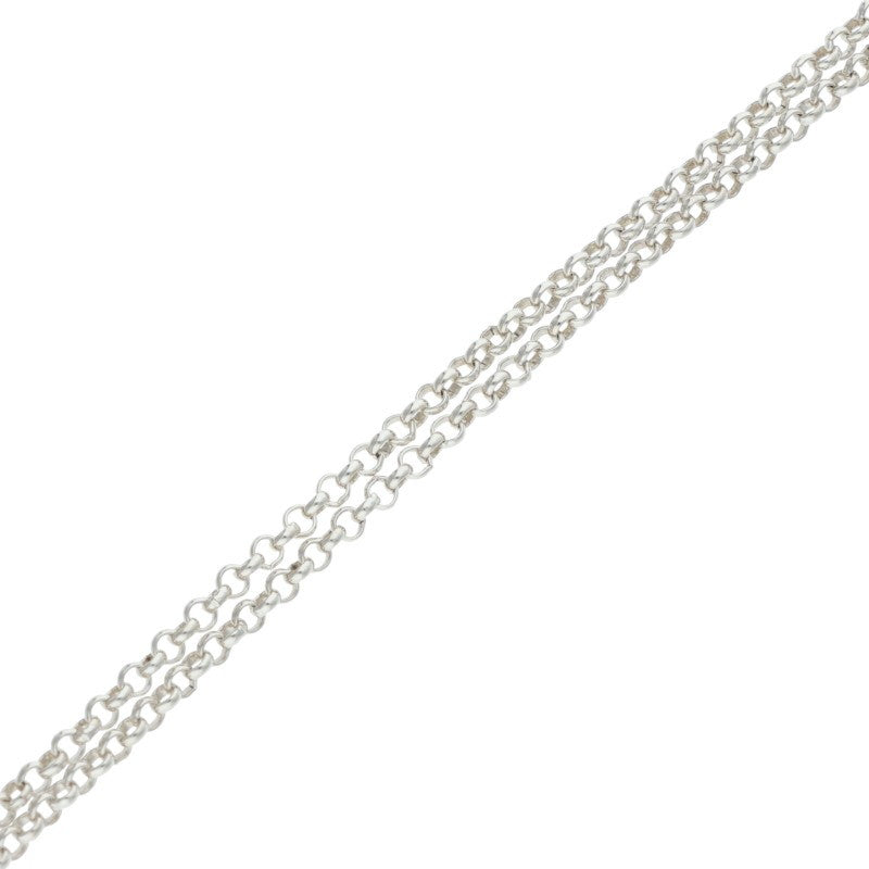 Chrome Hearts Roll Chain Necklace Silver Size 20 Inch