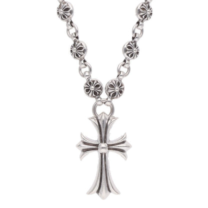 Chrome Hearts Cross Ball Chain Cross Necklace Size 20 Inch