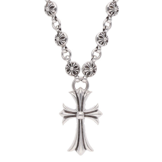 Chrome Hearts Cross Ball Chain Cross Necklace Size 20 Inch