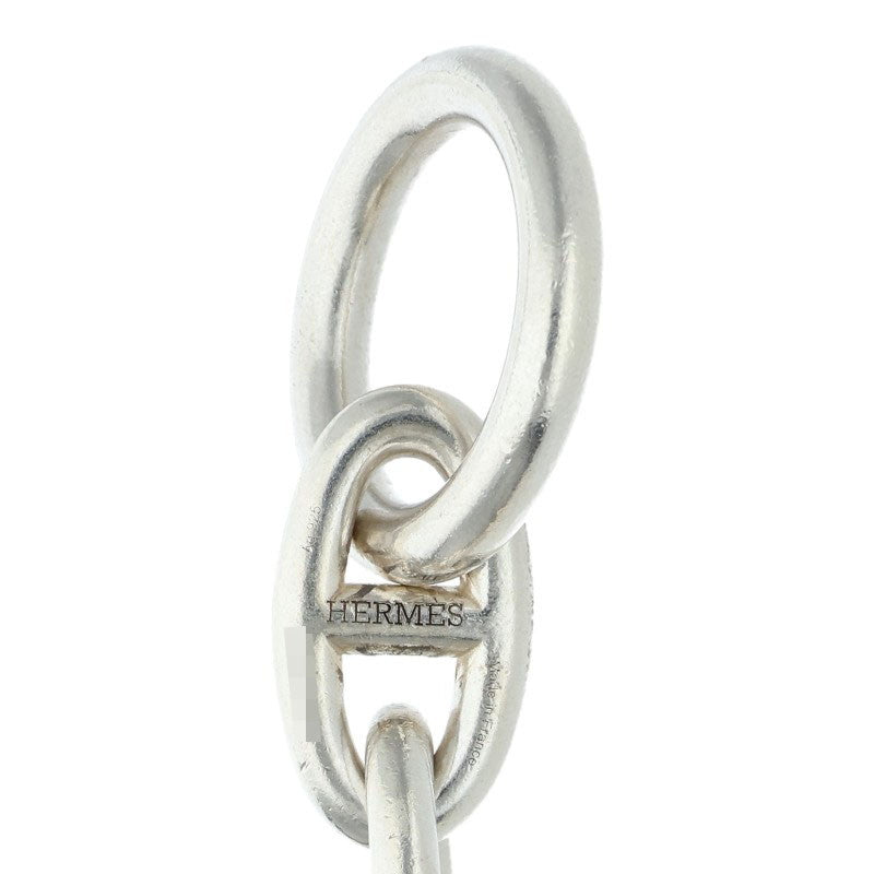 HERMES Chaine d'Ancre Silver Choker Necklace Size GM