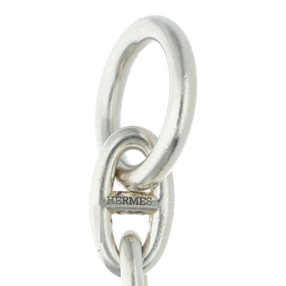HERMES Chaine d'Ancre Silver Choker Necklace Size GM