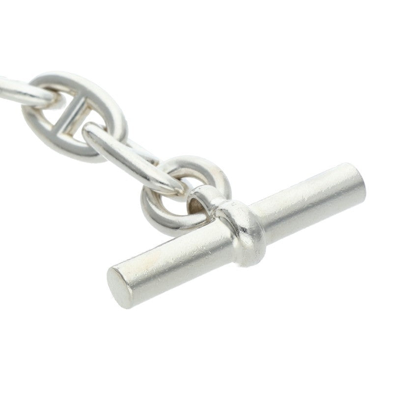 HERMES Chaine d'Ancre Silver Choker Necklace Size GM