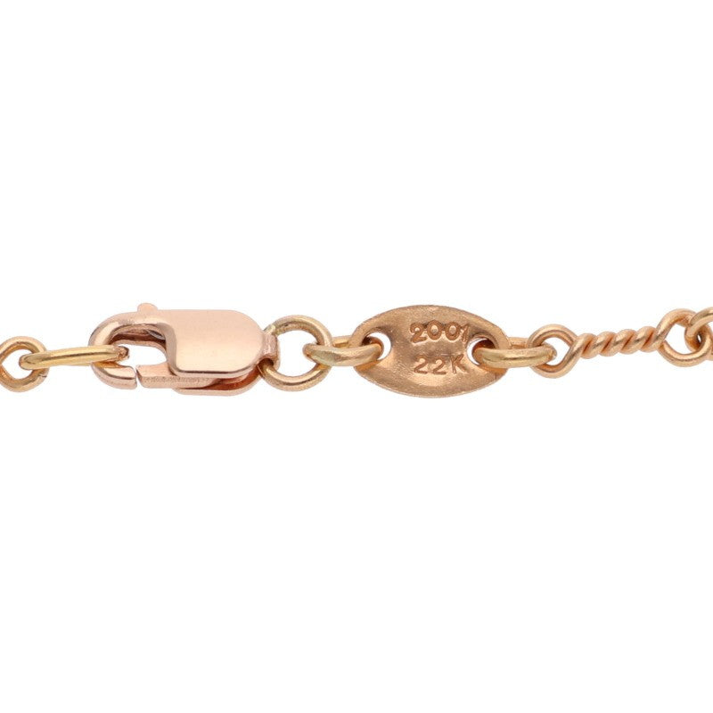 Chrome Hearts 22K Twist Chain Gold Necklace Size 20 Inch
