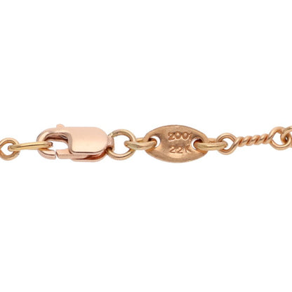 Chrome Hearts 22K Twist Chain Gold Necklace Size 20 Inch
