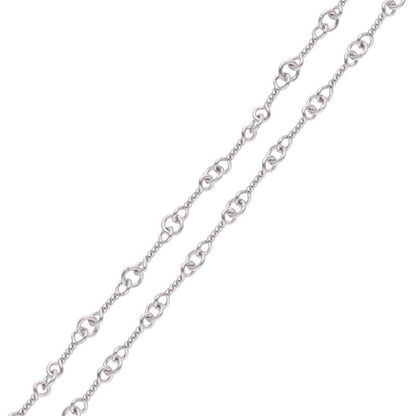 Chrome Hearts 18K WG Twist Chain Necklace Size 18 Inch